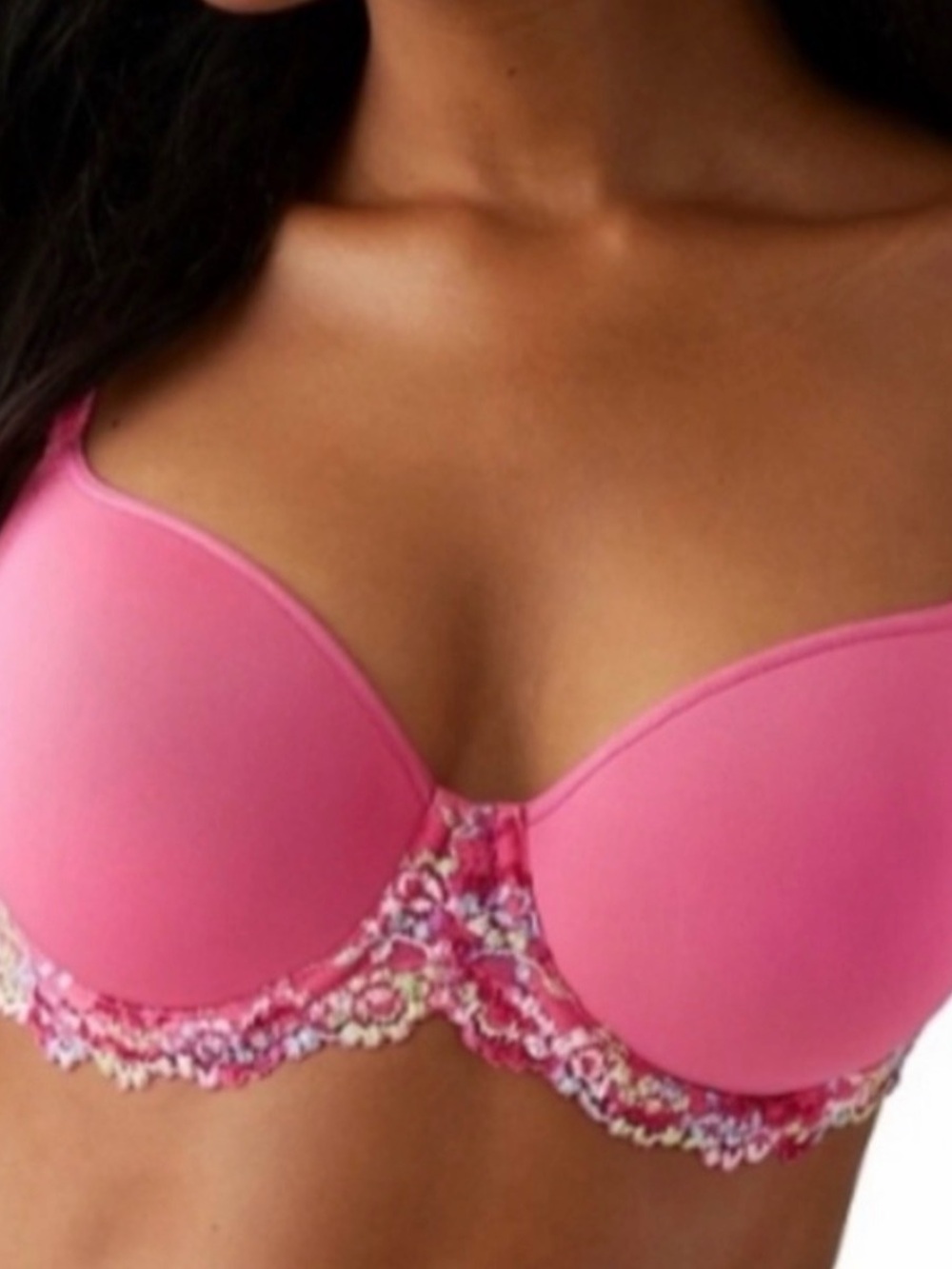 WACOAL Embrace Lace Contour T-Shirt Bra Sz 38C in Hot Pink/multi NEW - Picture 14 of 14